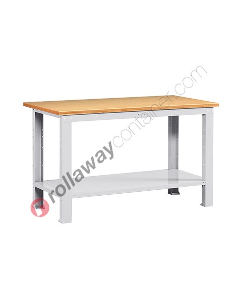 Table de travail avec plan en bois 1500 x 750 H 880 mm Work