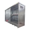 Module de stockage pour cuves sur étagère en acier avec bac de rétention et portes coulissantes groupe de taille 2
