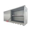Module de stockage pour fûts sur étagère avec panneaux certifiés EI/REI120, bac de rétention et portes coulissantes