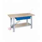 Table de travail avec plan en bois 1500 x 640 H 865 mm B022/15