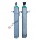 Support de cylindre de gaz mural en acier galvanisé pour deux cylindres 860x60x115 mm