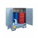 Box de rétention en acier galvanisé 1395 x 1310 x 1660 mm pour 4 fûts de 200 lt