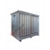 Module de stockage pour cuves de sol en acier avec bac de rétention et portes coulissantes groupe de taille 1