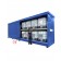 Module de stockage pour cuves sur étagère en acier avec bac de rétention et portes coulissantes groupe de taille 1