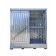 Module de stockage pour cuves sur étagère en acier avec bac de rétention et portes coulissantes groupe de taille 2