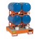 Support de fûts empilable palettisable horizontal en acier mm 1170 x 750 H 360 pour 2 fûts de 200 litres