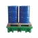 Bac de rétention plastique 210 litres à charge directe 1300 x 900 x 330 mm pour 2 fûts