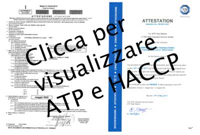 Certification ATP transport frais et surgelé et certificat HACCP