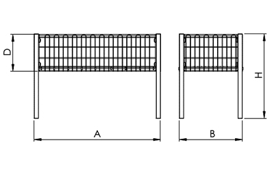Dimensions bac de fouille compact avec renforts latéraux