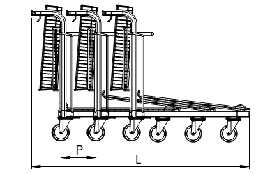 Dimensions chariot plateau empliable avec panier pliant
